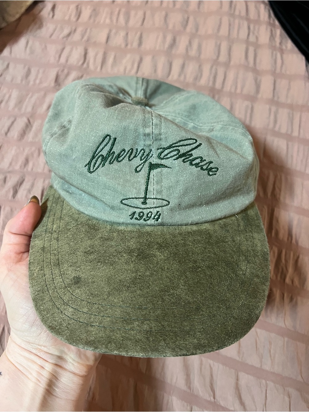 Vintage Chevy Chase 1994 Embroidered Baseball Cap - Olive Green